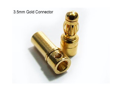 3.5mm Gold Connectors - 1 pair