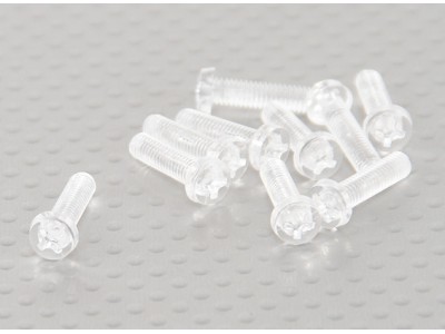 Transparent Screws polycarbonate M4x16mm - 10pcs/bag