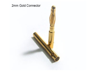 2mm Gold Connectors - 1 pair