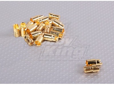 6mm Sprung Gold Connectors (1 pair/2pc)