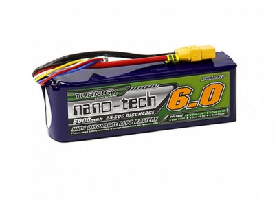 Батерия Nano-tech 6000mAh 4S 25~50C LiPo Pack