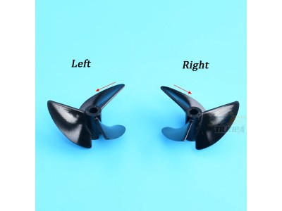 3-Blade Propeller 45mm Set Left + Right - 4mm