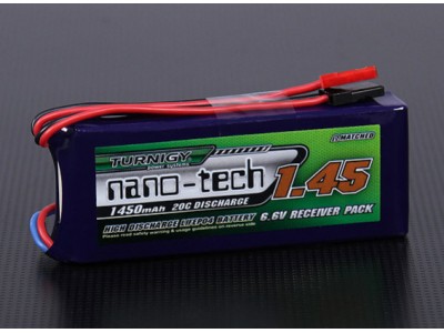 Батрия nano-tech 1450mAh 2S1P 20~40C LiFePo4